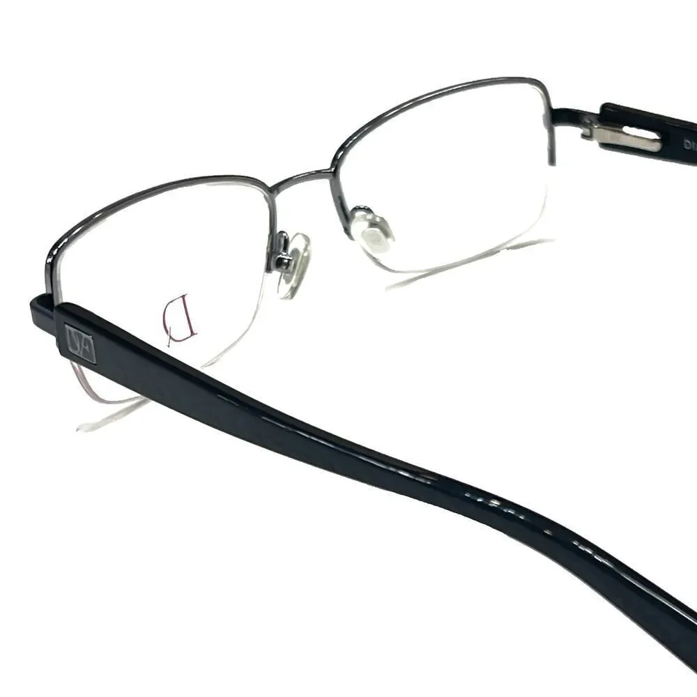 NEW Diane von Furstenberg DVF 8033 403 Black Half Rim Eyeglass Frames 50-16-135